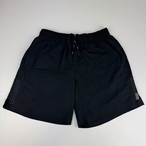 SAXX Mens Size M Kinetic Run Shorts Lined 6in Black Running Athletic